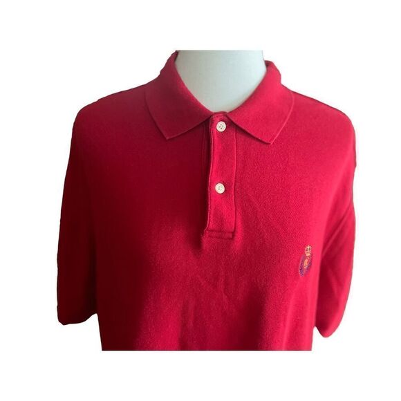 CHAPS Ralph Lauren Red Short Sleeve Polo Shirt Size Large-EUC - Picture 8 of 9